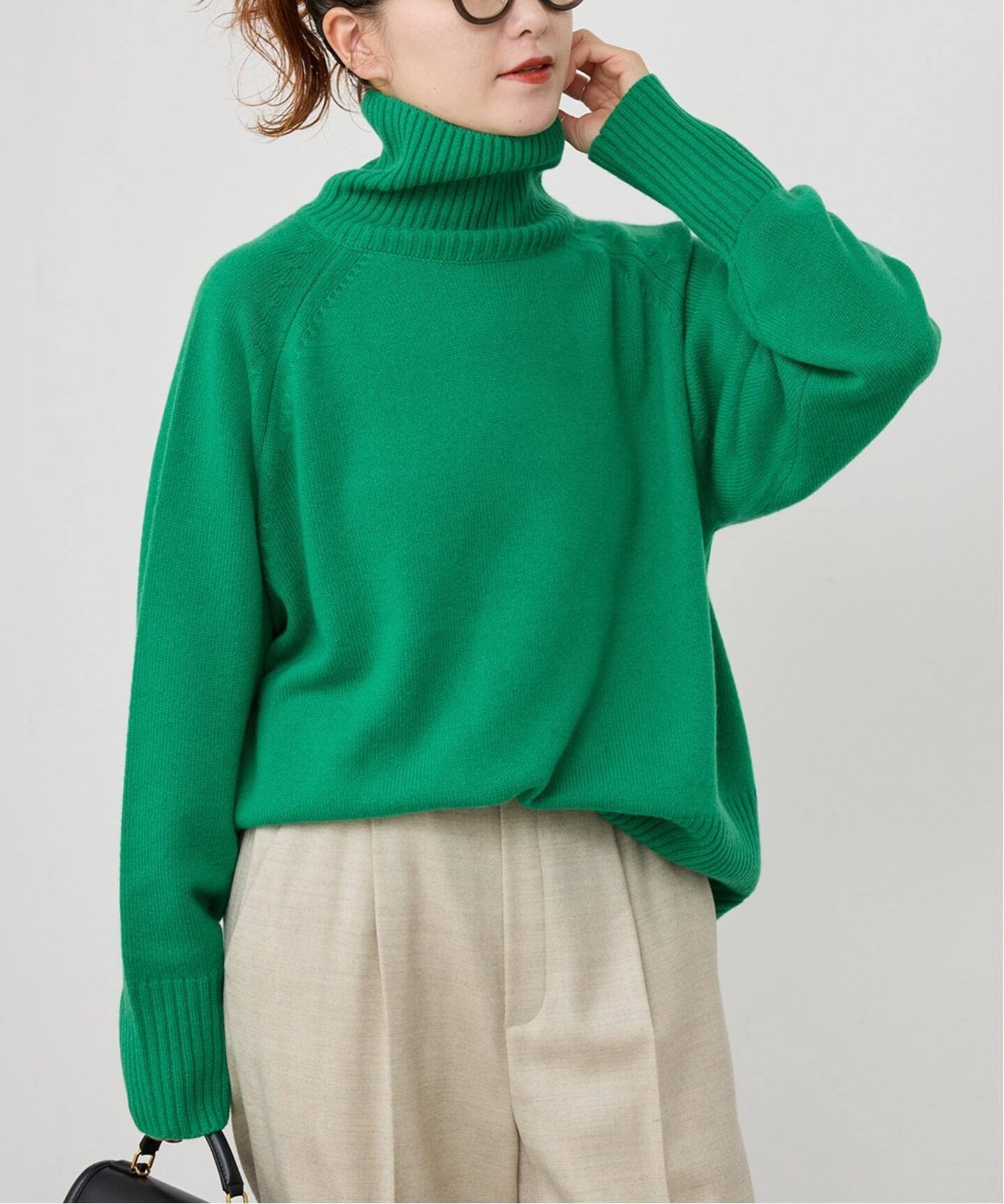 Spick & Span｜ウールカシミヤ ラグランタートルニット | Rakuten