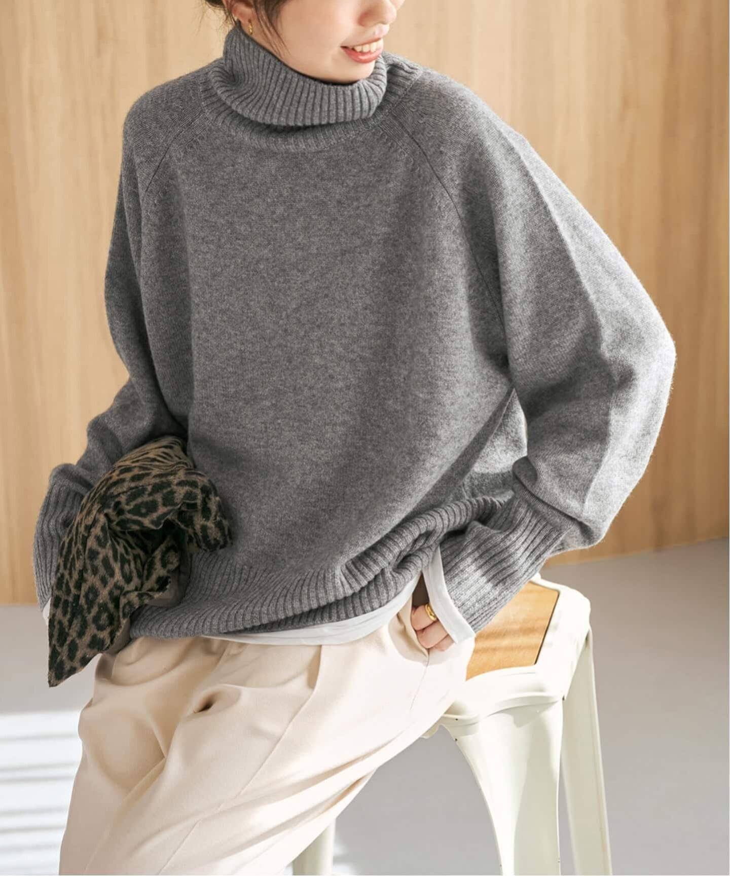 Spick & Span｜ウールカシミヤ ラグランタートルニット | Rakuten