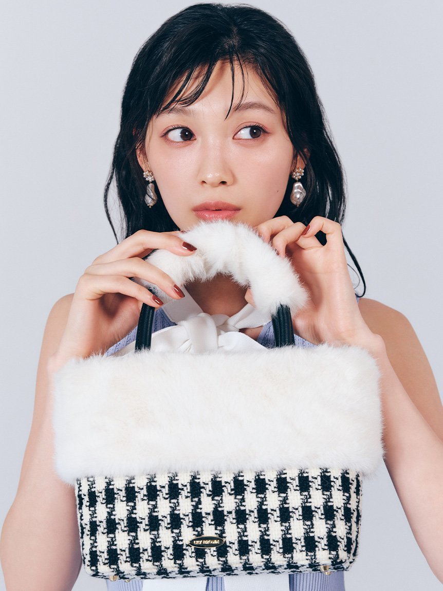 LILY BROWN｜エコファーコンビマルチウェイトート | Rakuten Fashion