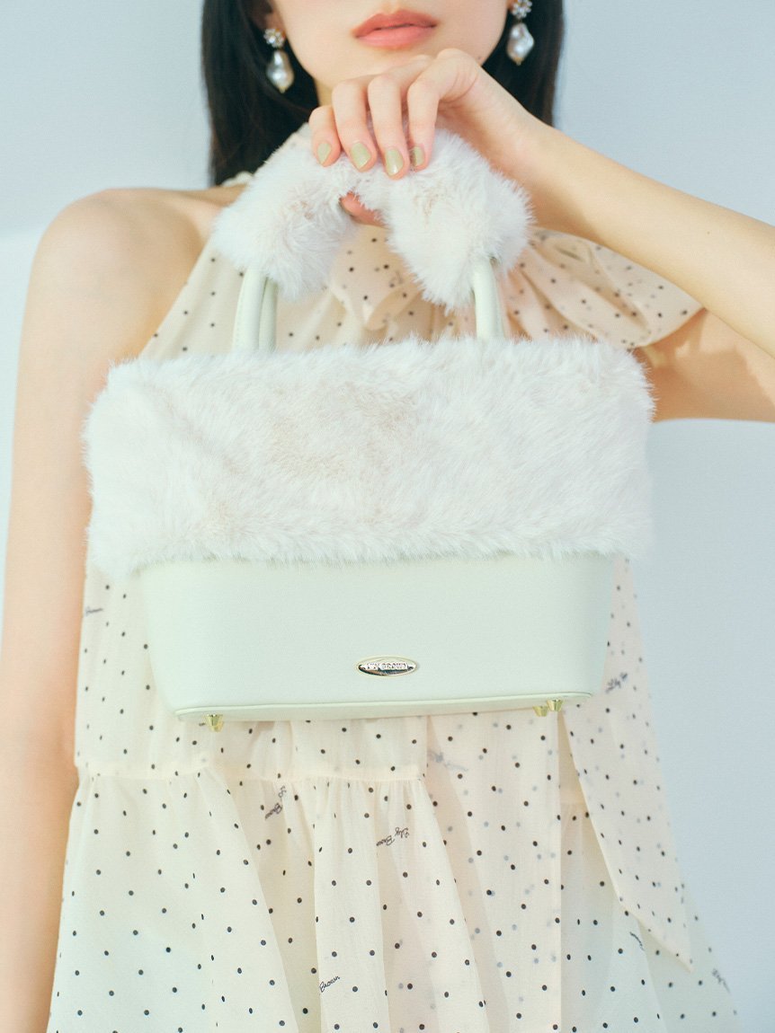 LILY BROWN｜エコファーコンビマルチウェイトート | Rakuten Fashion