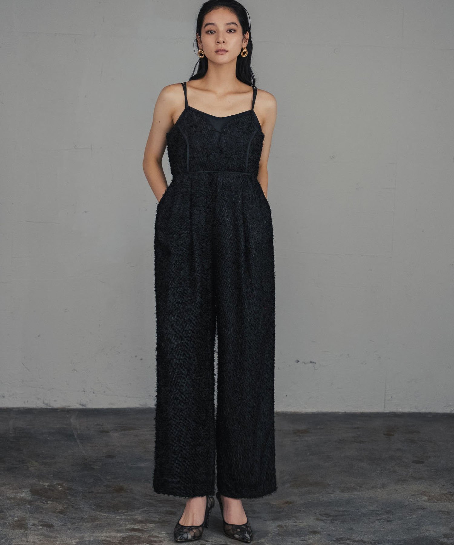 RIVER FIELD & Co.｜シャギー オールインワン パンツドレス 結婚式