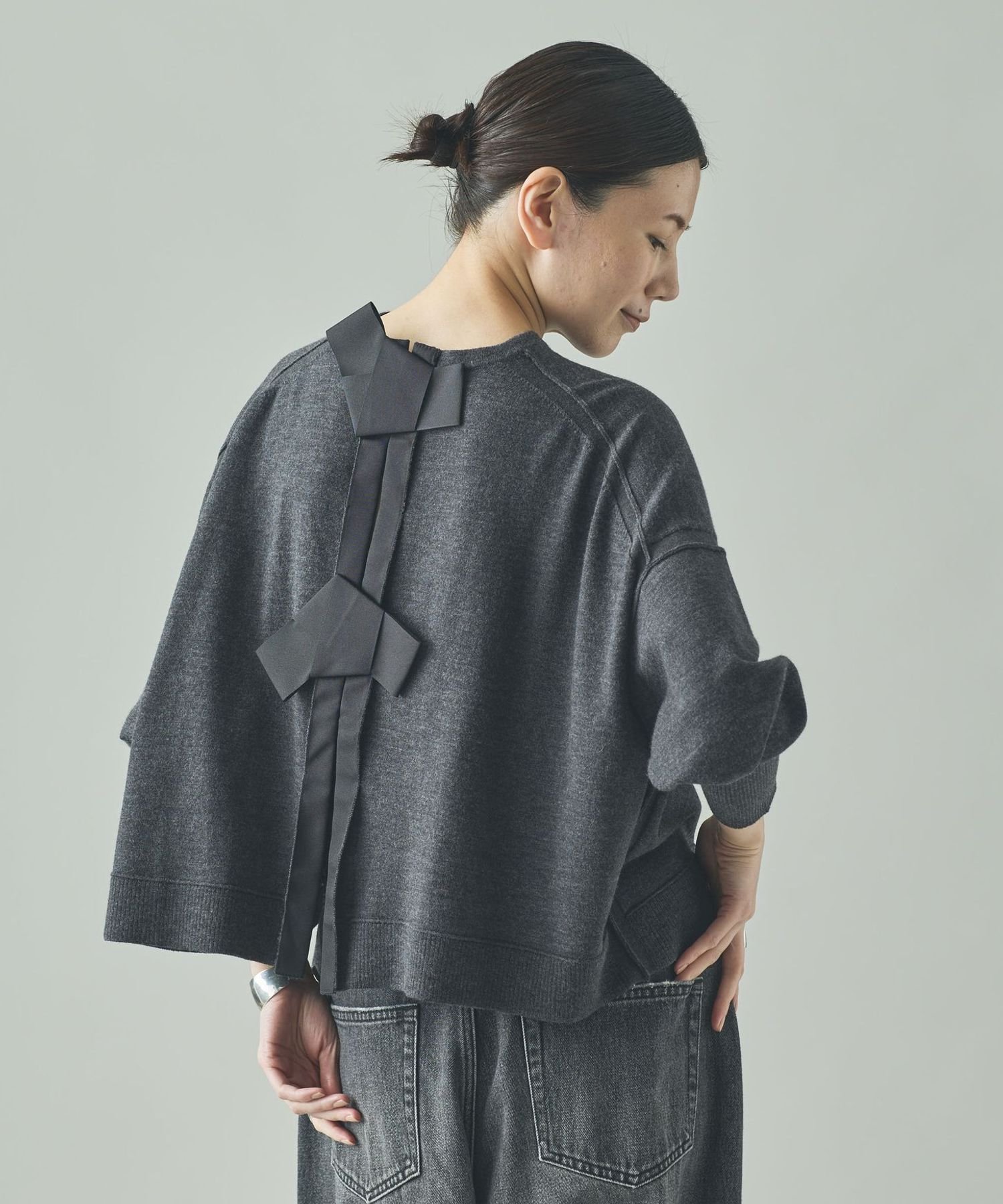 Curensology｜ファインウールバックリボンプルオーバー | Rakuten