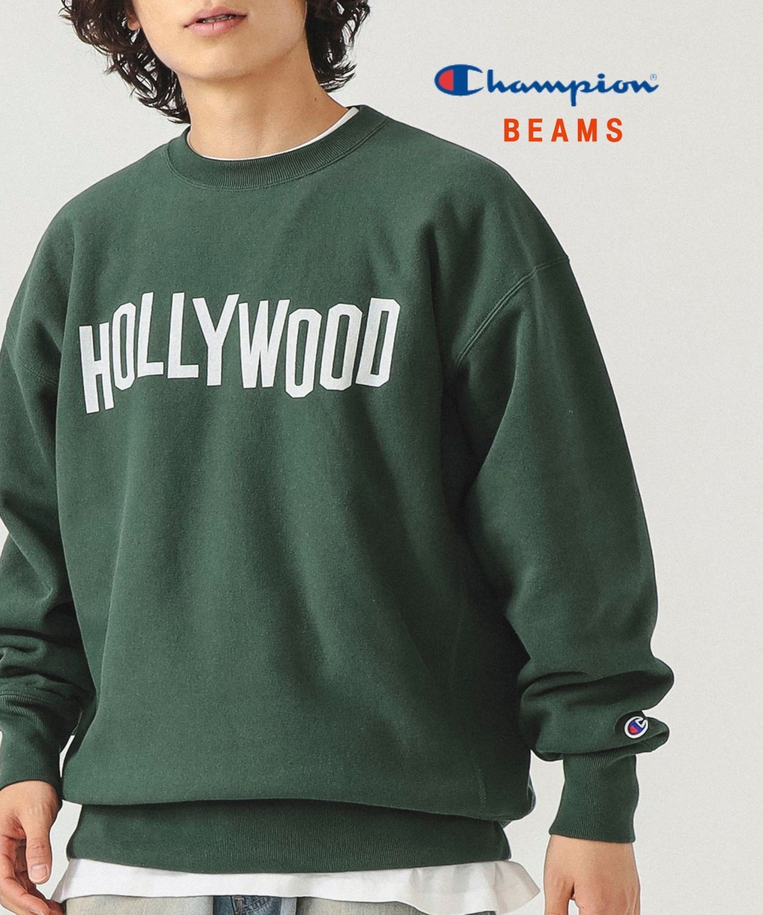 BEAMS MEN｜【別注】Champion / リバースウィーブ(R) シティ クルー