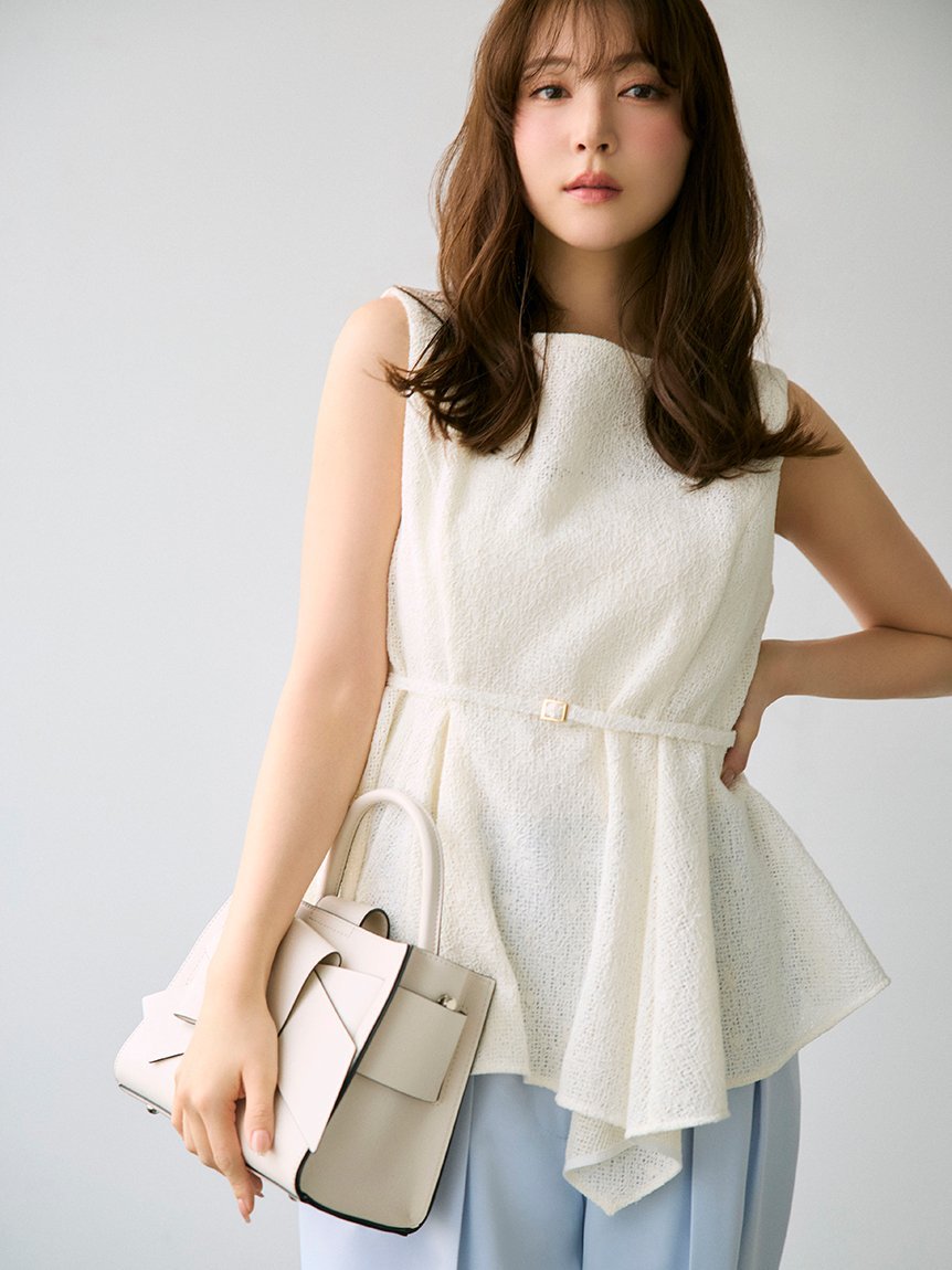 SNIDEL｜ペプラムアシメニットプルオーバー | Rakuten Fashion(楽天