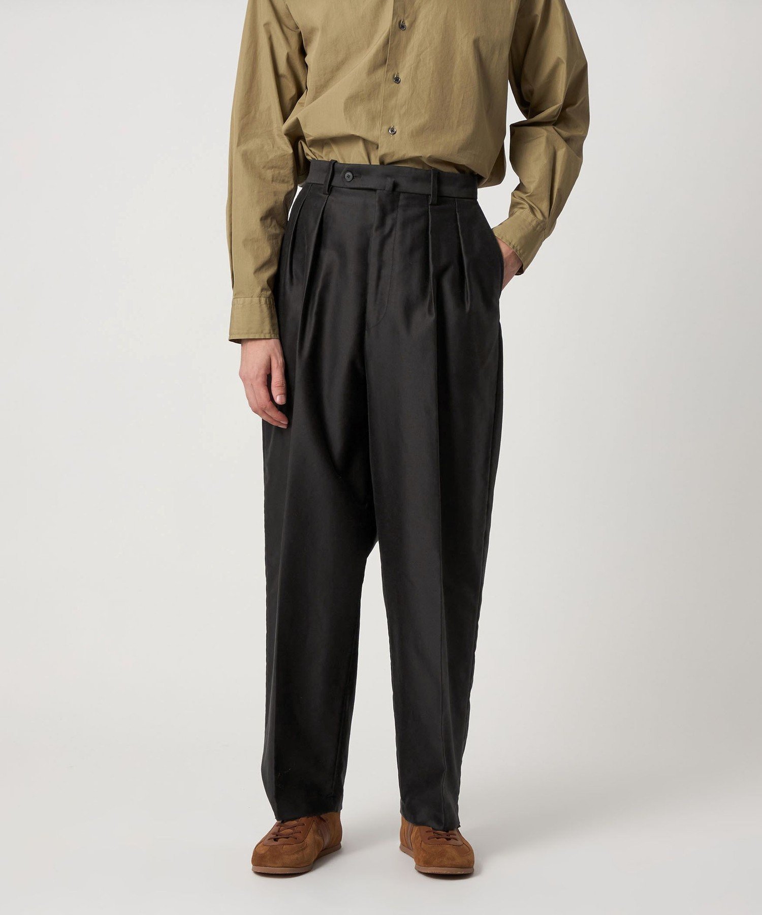 【即発送】カベ モールスキン インツープリーツ ドレス トラウザーズ BEAUTY&YOUTH UNITED ARROWS｜<Steven Alan> カベ モールスキン イン