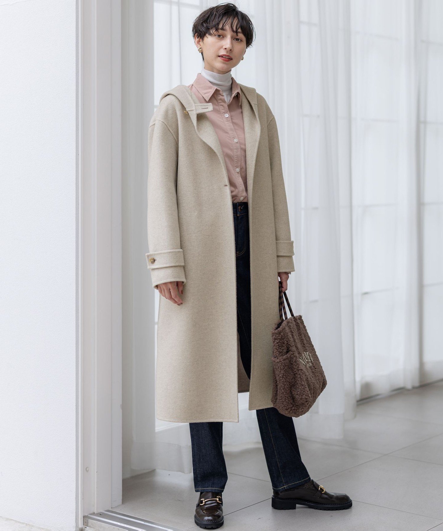 23区｜【滝沢眞規子さん着用/VERY掲載】MANTECOPureリバー フード