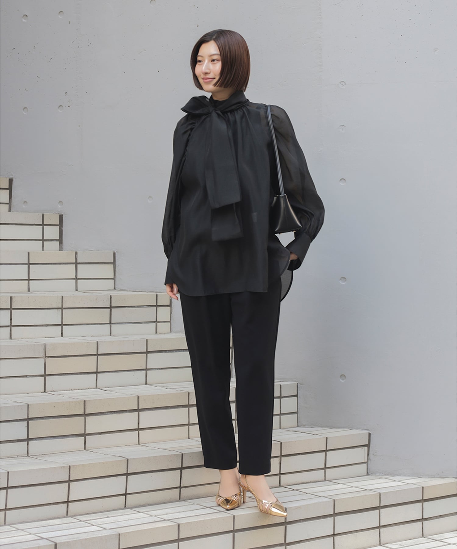 Demi-Luxe BEAMS｜【ビームスの百名品】オーガンジー リボンブラウス