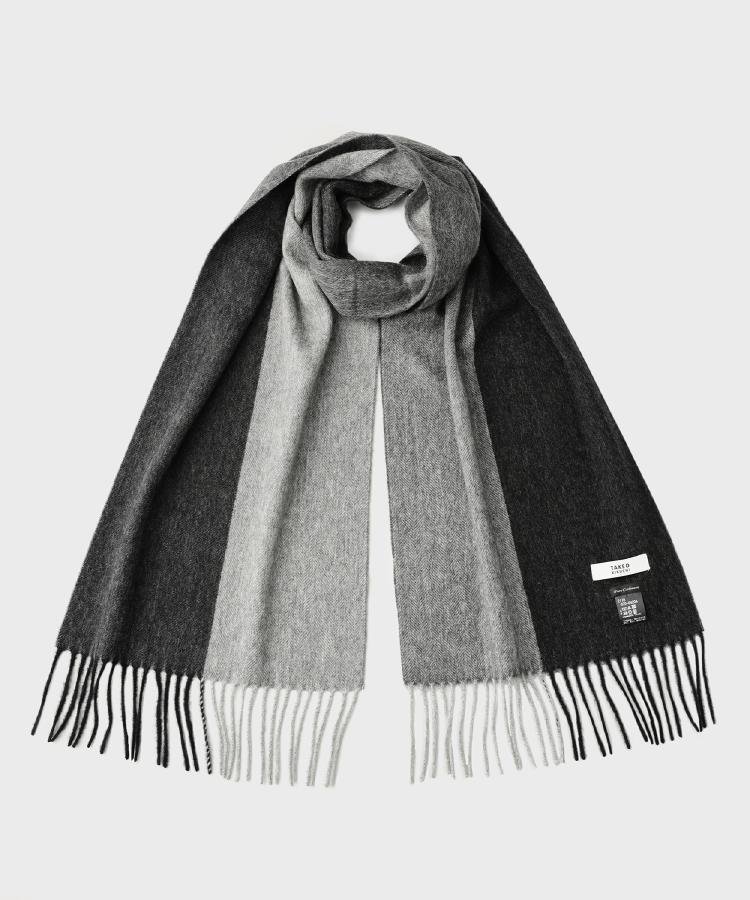 TAKEO KIKUCHI｜【洗えるカシミヤ】ピュアカシミヤ 4面パネルマフラー