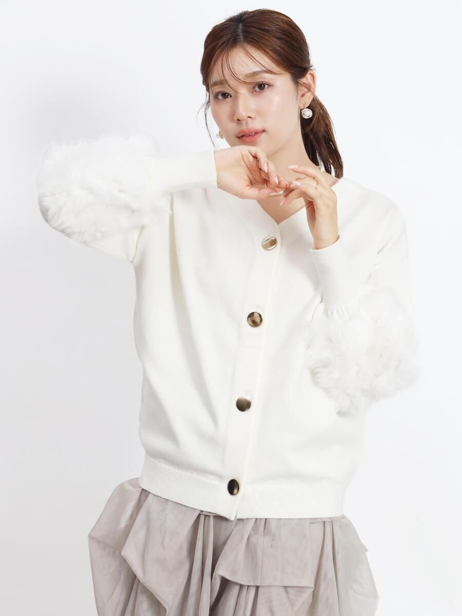 Vin｜ラビットファースリーブ2wayニット | Rakuten Fashion(楽天