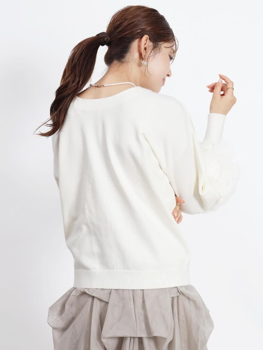 Vin｜ラビットファースリーブ2wayニット | Rakuten Fashion(楽天