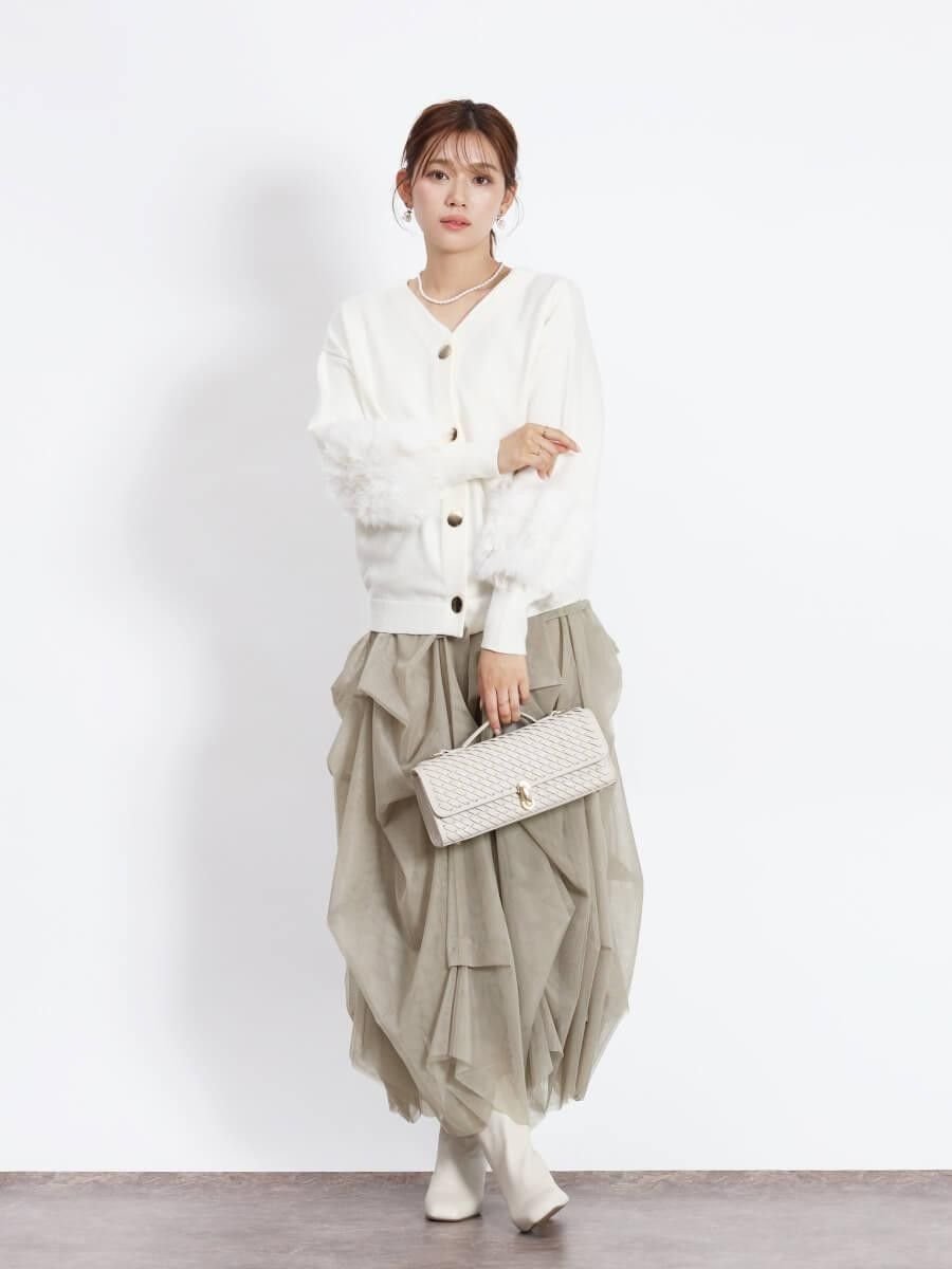 Vin｜ラビットファースリーブ2wayニット | Rakuten Fashion(楽天