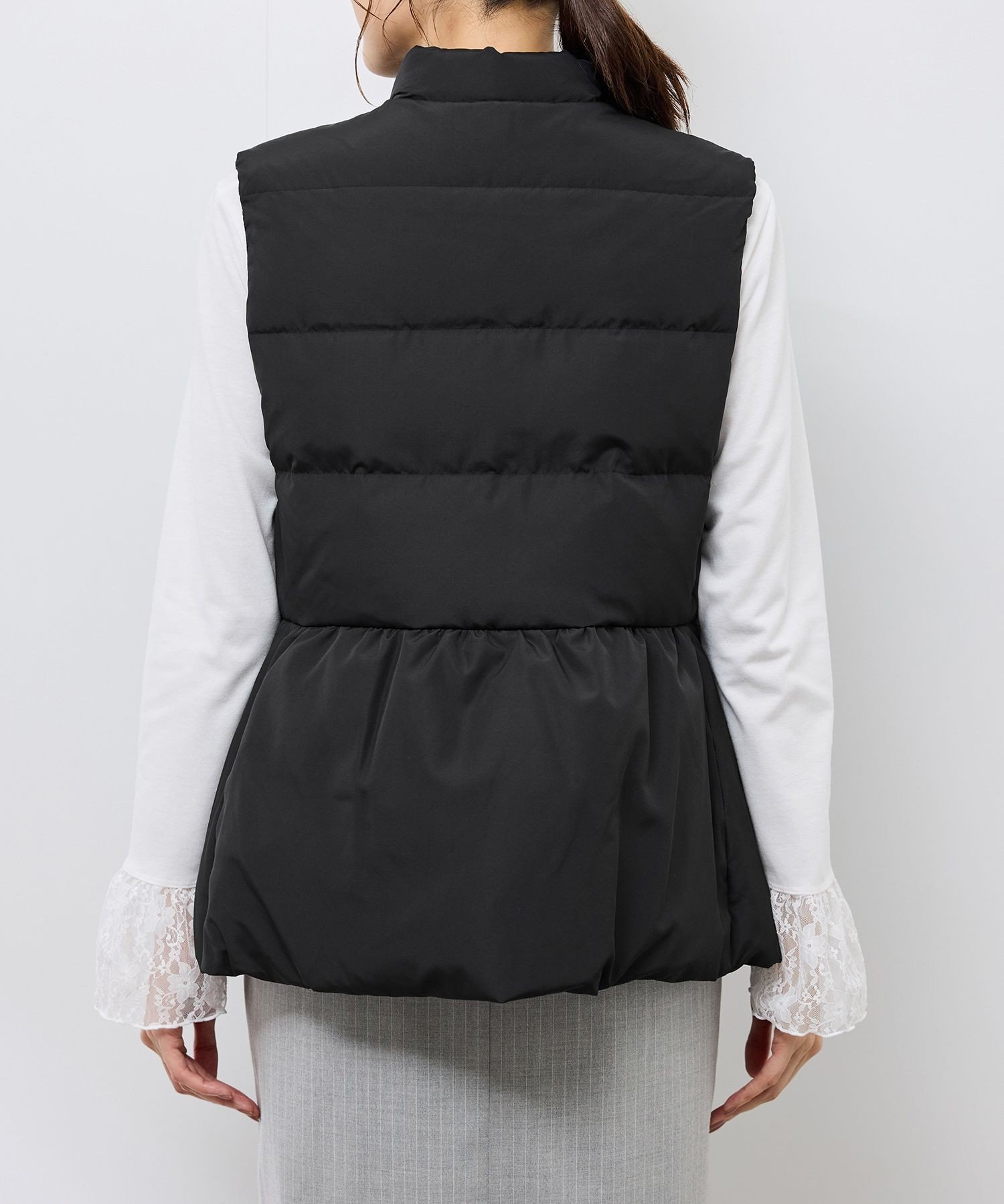 ROPE' PICNIC｜【GREEN DOWN/グリーンダウン】ペプラムダウンベスト