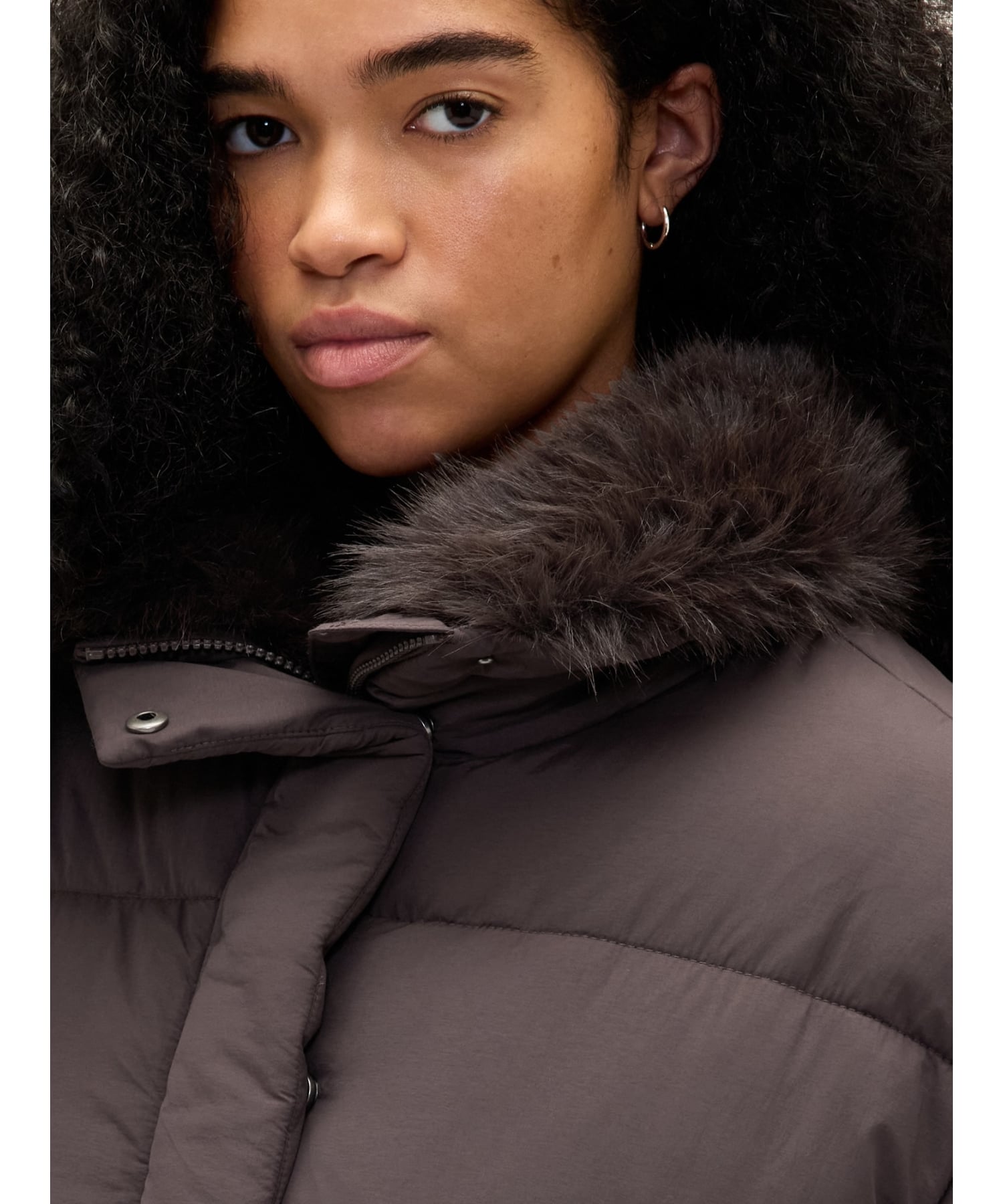 GAP｜(W)フェイクファートリミング パファージャケット | Rakuten