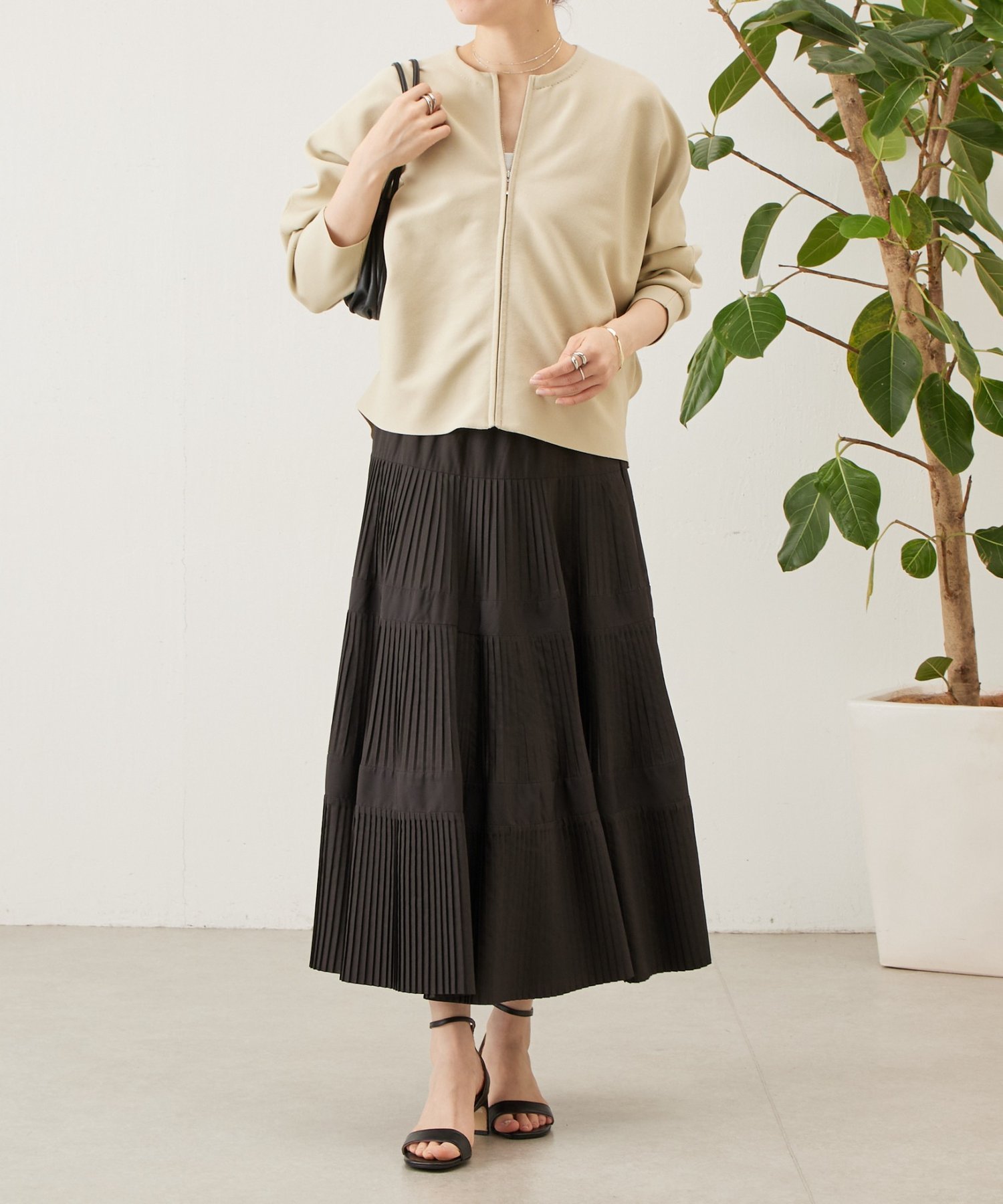 BEARDSLEY｜プリーツティアードスカート | Rakuten Fashion(楽天