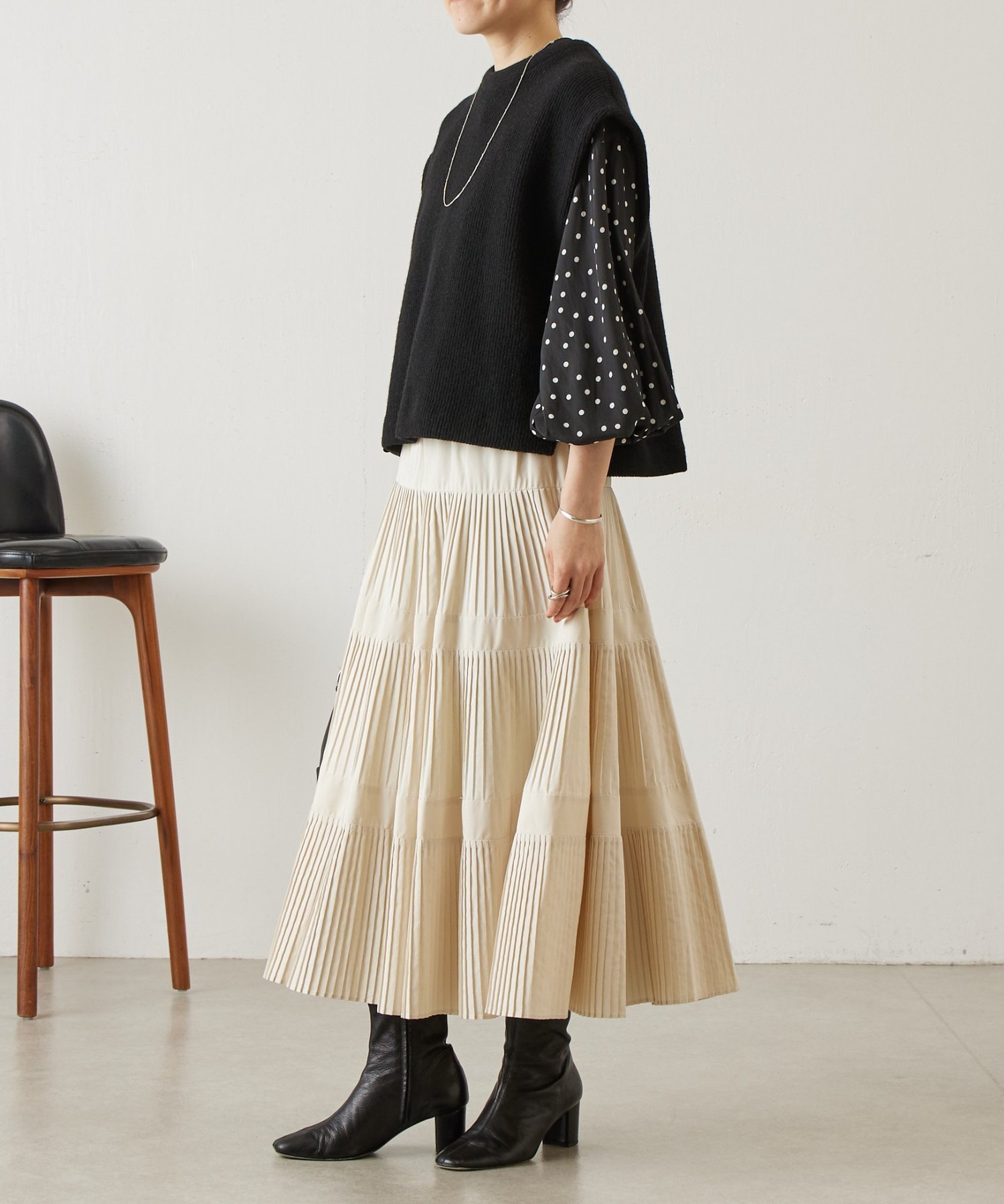 BEARDSLEY｜プリーツティアードスカート | Rakuten Fashion(楽天