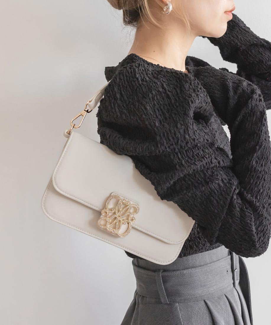 RANDA｜モノグラムビジューマルチWAYレクタングルバッグ | Rakuten