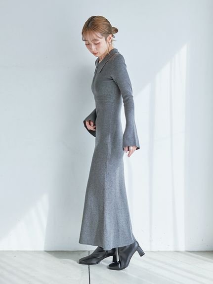 SNIDEL｜Sustainableスキッパーニットワンピース | Rakuten Fashion