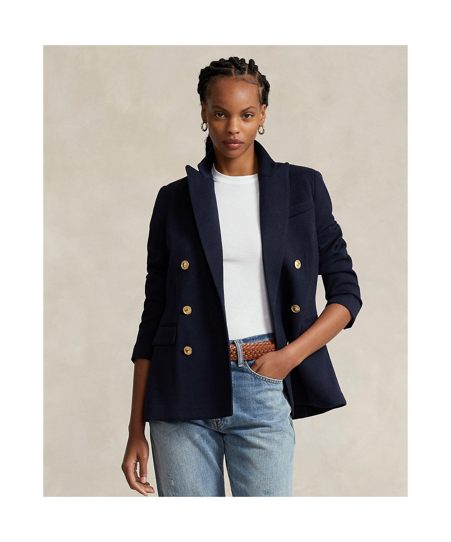 RALPH LAUREN｜ニット ダブルブレステッド ブレザー | Rakuten Fashion