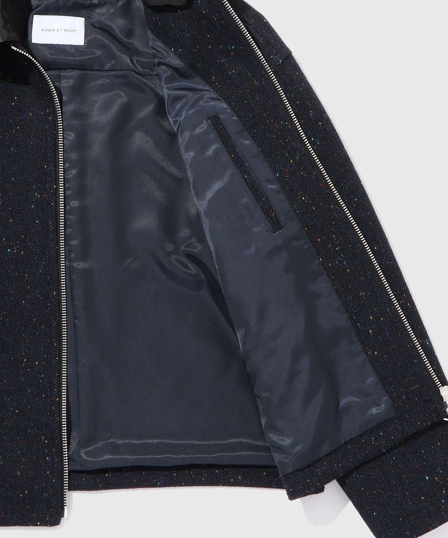 ADAM ET ROPE'｜ネップツイード ライダースジャケット | Rakuten