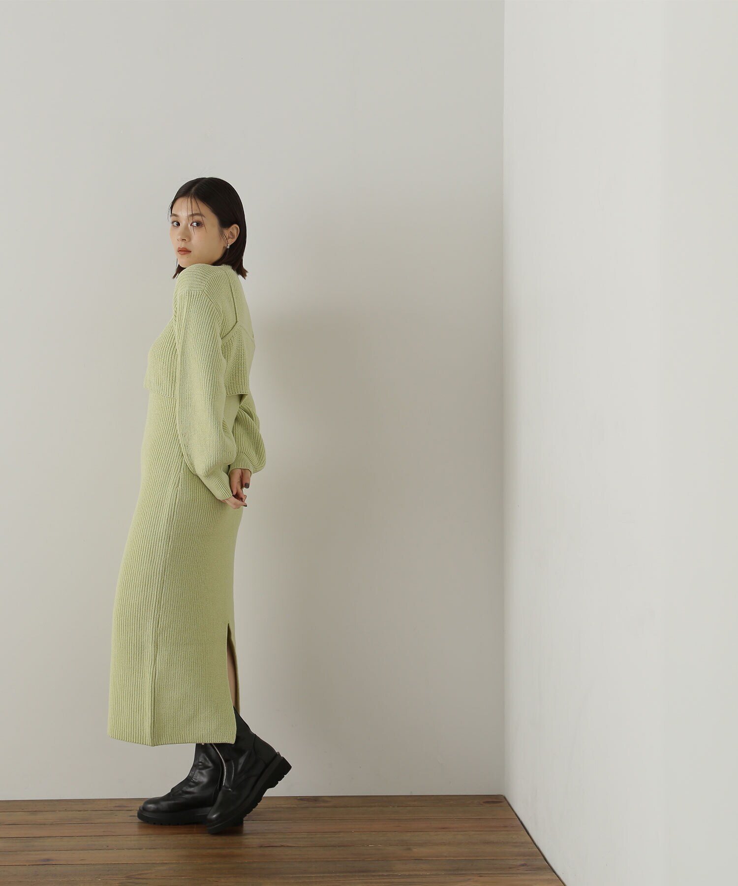 NATURAL BEAUTY BASIC｜コンパクトビスチェニットワンピース | Rakuten