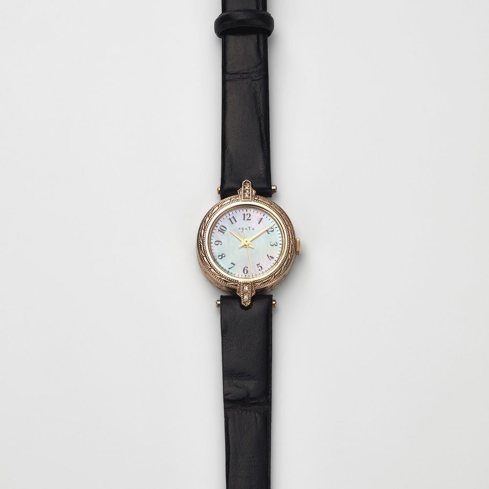 agete｜ラウンドフェイス革ベルトウォッチ | Rakuten Fashion(楽天