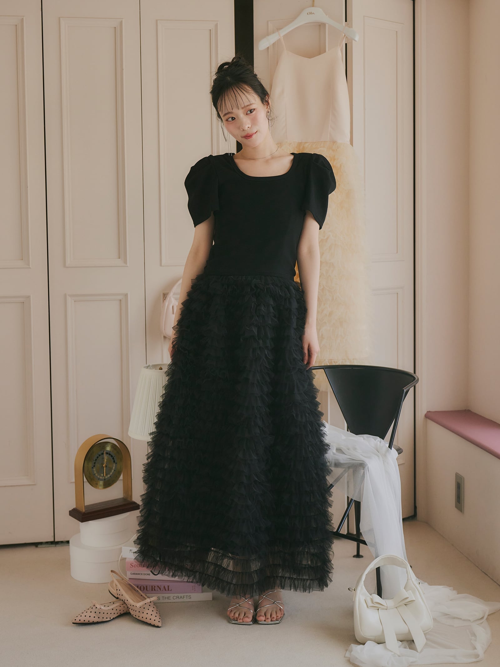 Olu.｜ボリュームチュールキャミワンピース | Rakuten Fashion(楽天