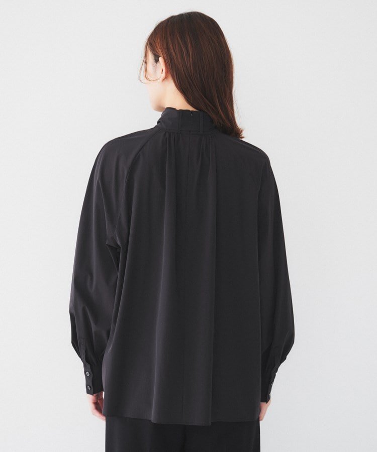 UNTITLED｜【通勤】ボウタイ付スタンドネック ボリュームブラウス