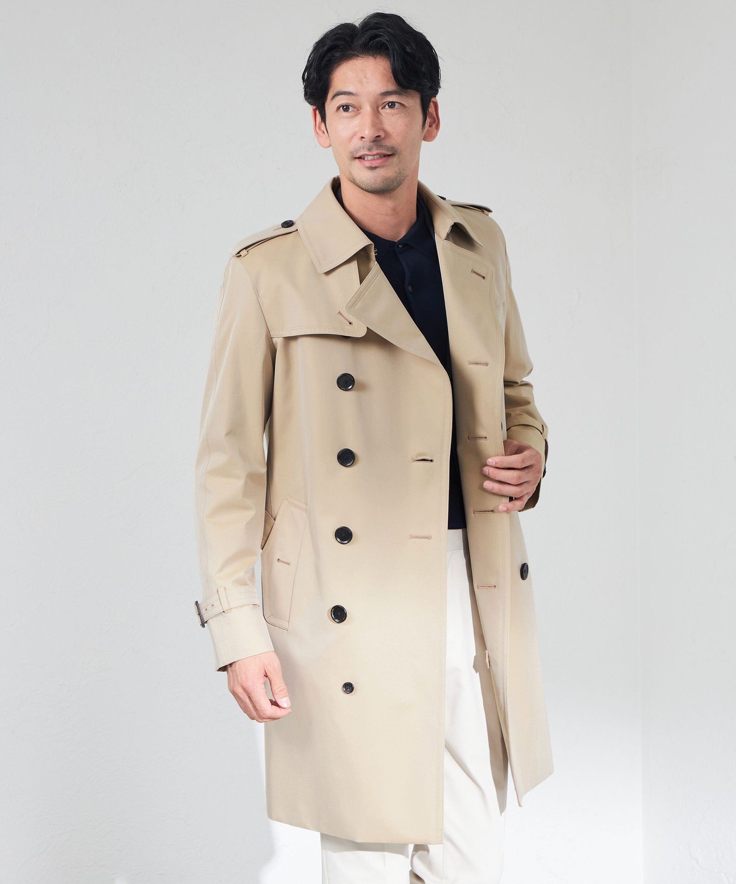 ＜100年コート＞スタンダードモデル ダブルトレンチコート　ベルト　ライナー 100年コート＞スタンダードモデル ダブルトレンチコート(コート