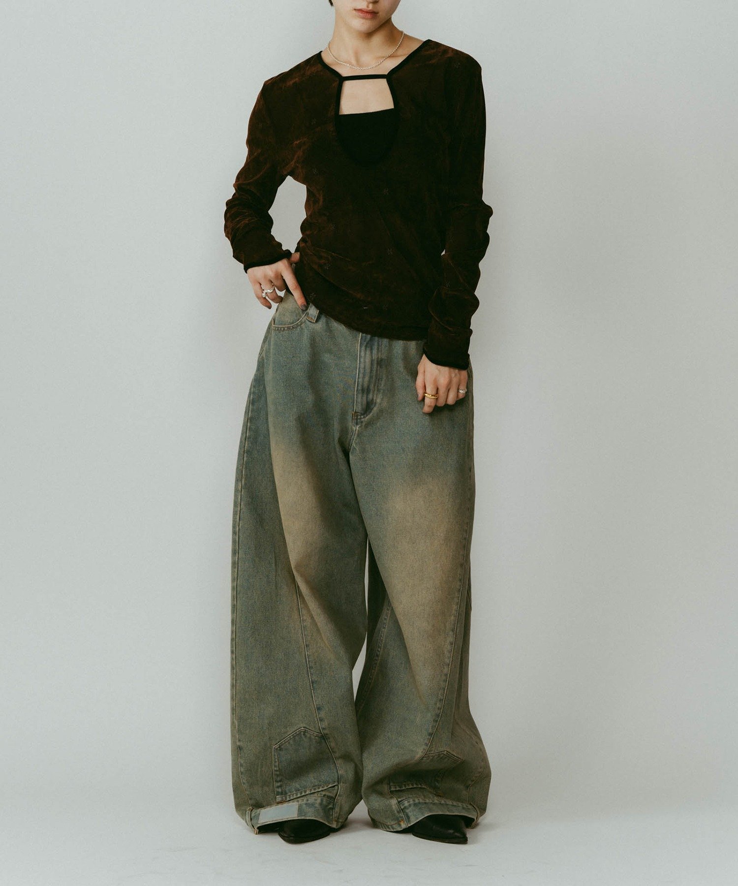 Cassette Chart｜Knuth Marf/sheer velour top | Rakuten Fashion(楽天