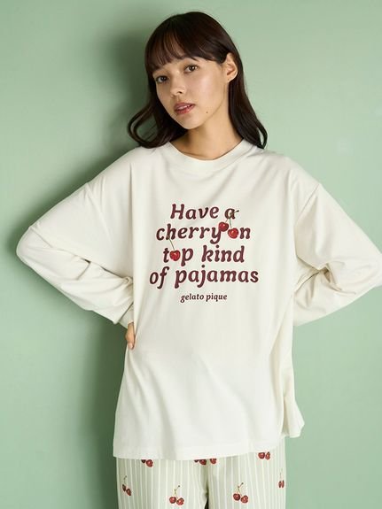 gelato pique｜【UNISEX】チェリー柄ワンポイントロンT | Rakuten
