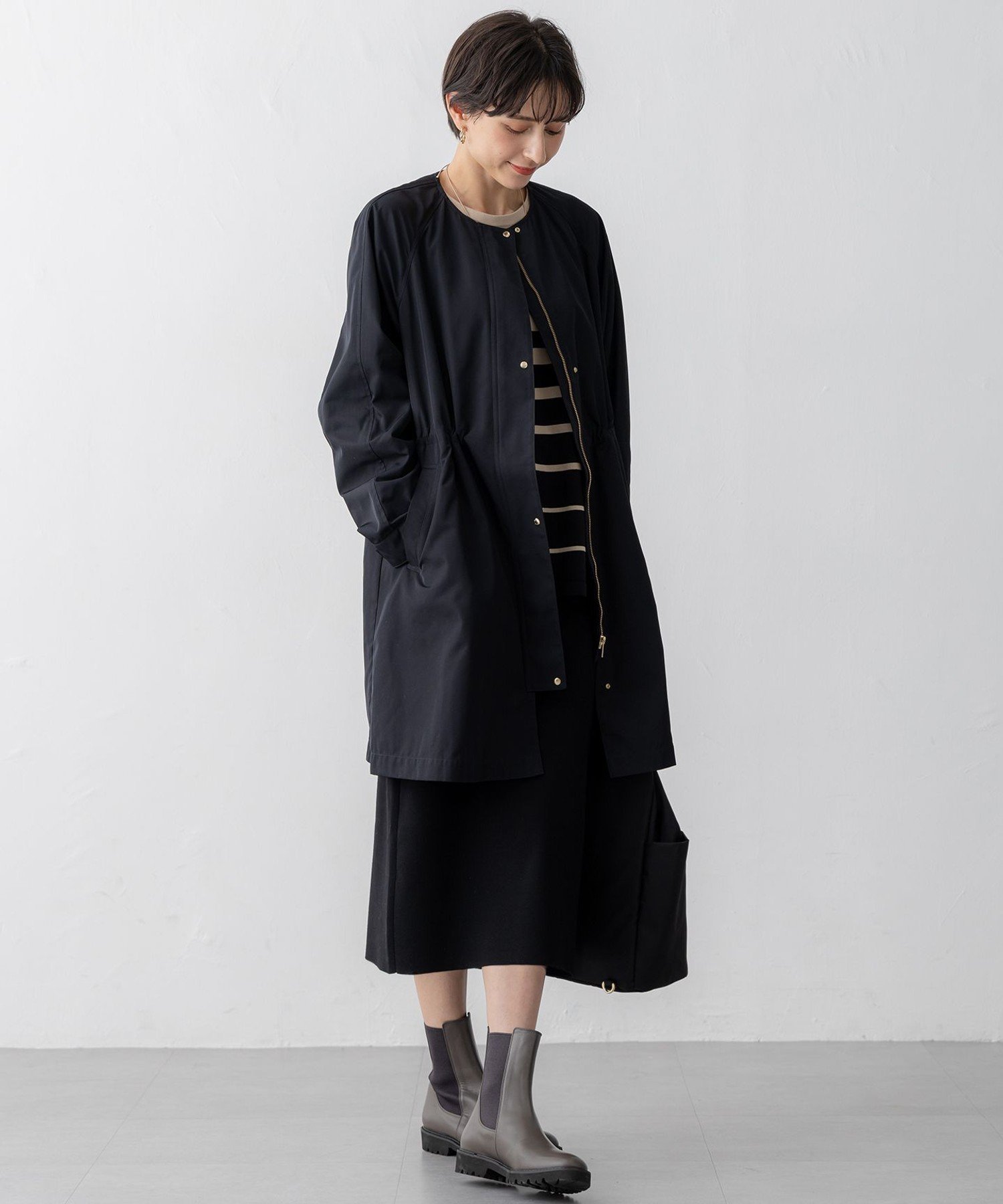 23区｜【撥水加工】ライトツイル ノーカラーコート | Rakuten Fashion