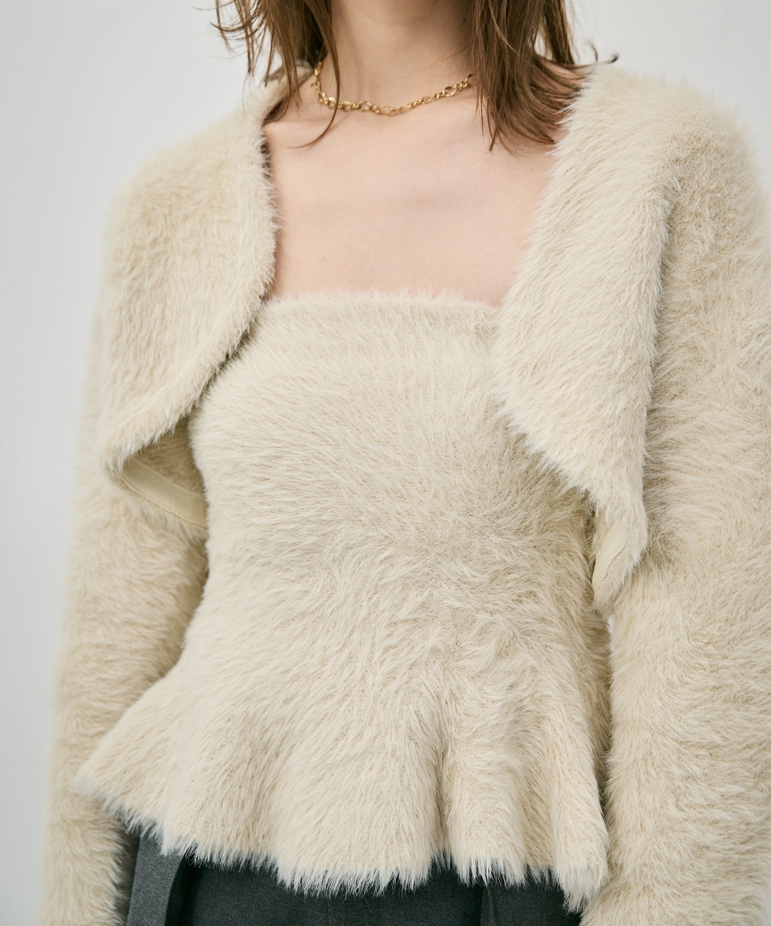 EIMY ISTOIRE｜フェザーペプラムニットカーディガンセット | Rakuten