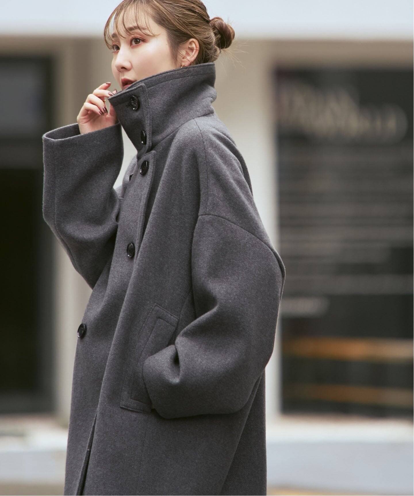 NOBLE｜《追加・WEB限定カラー》スタンドカラーオーバーコート