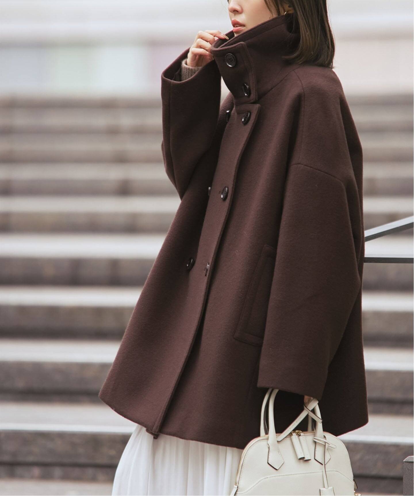 NOBLE｜《追加・WEB限定カラー》スタンドカラーオーバーコート