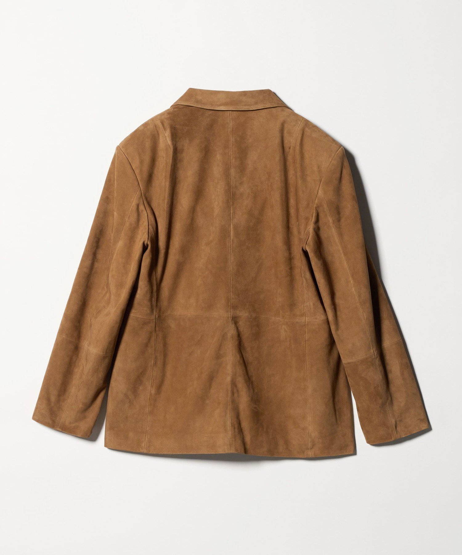  シングルブレストブレザー スエードジャケット シングルブレスト スエードジャケット - Pebble Gray - Brushed Suede