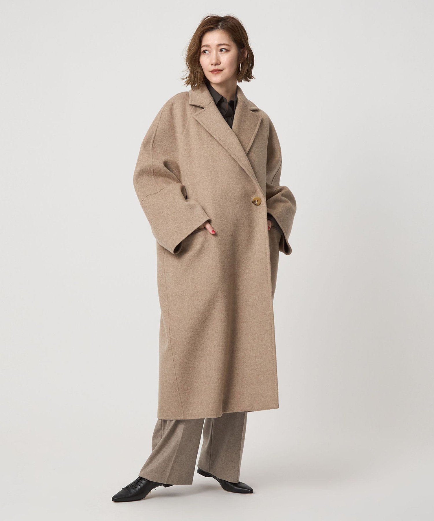 【タグ付き新品】 conte コンテ ダブルラペル リバーコート UNITED ARROWS｜<conte>ダブルブレスト リバーコート | Rakuten