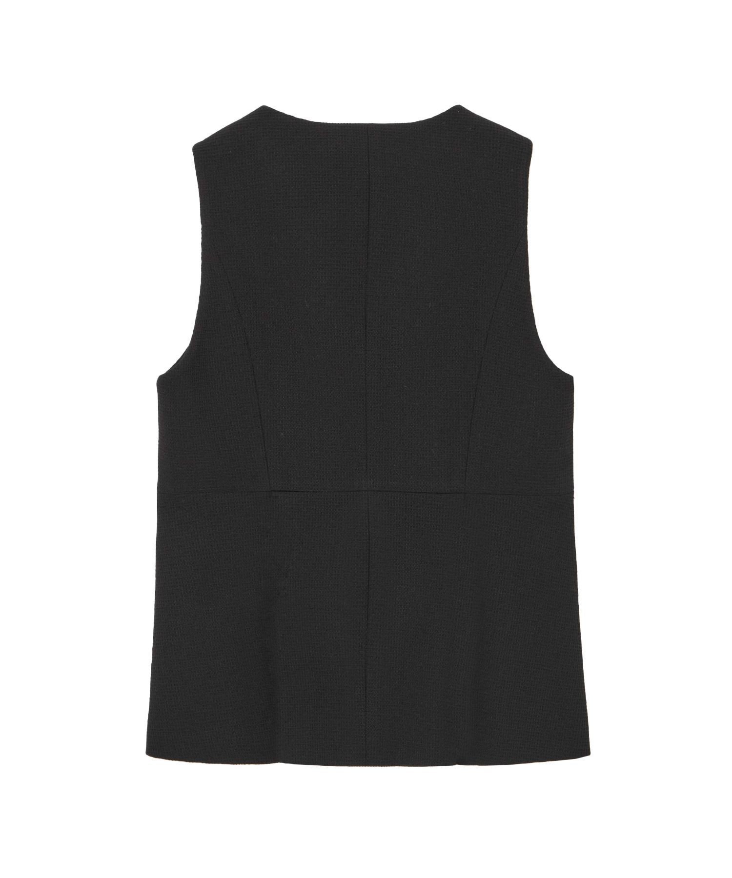 ANAYI｜【セットアップ対応商品】ワッフルツイードペプラムジレ