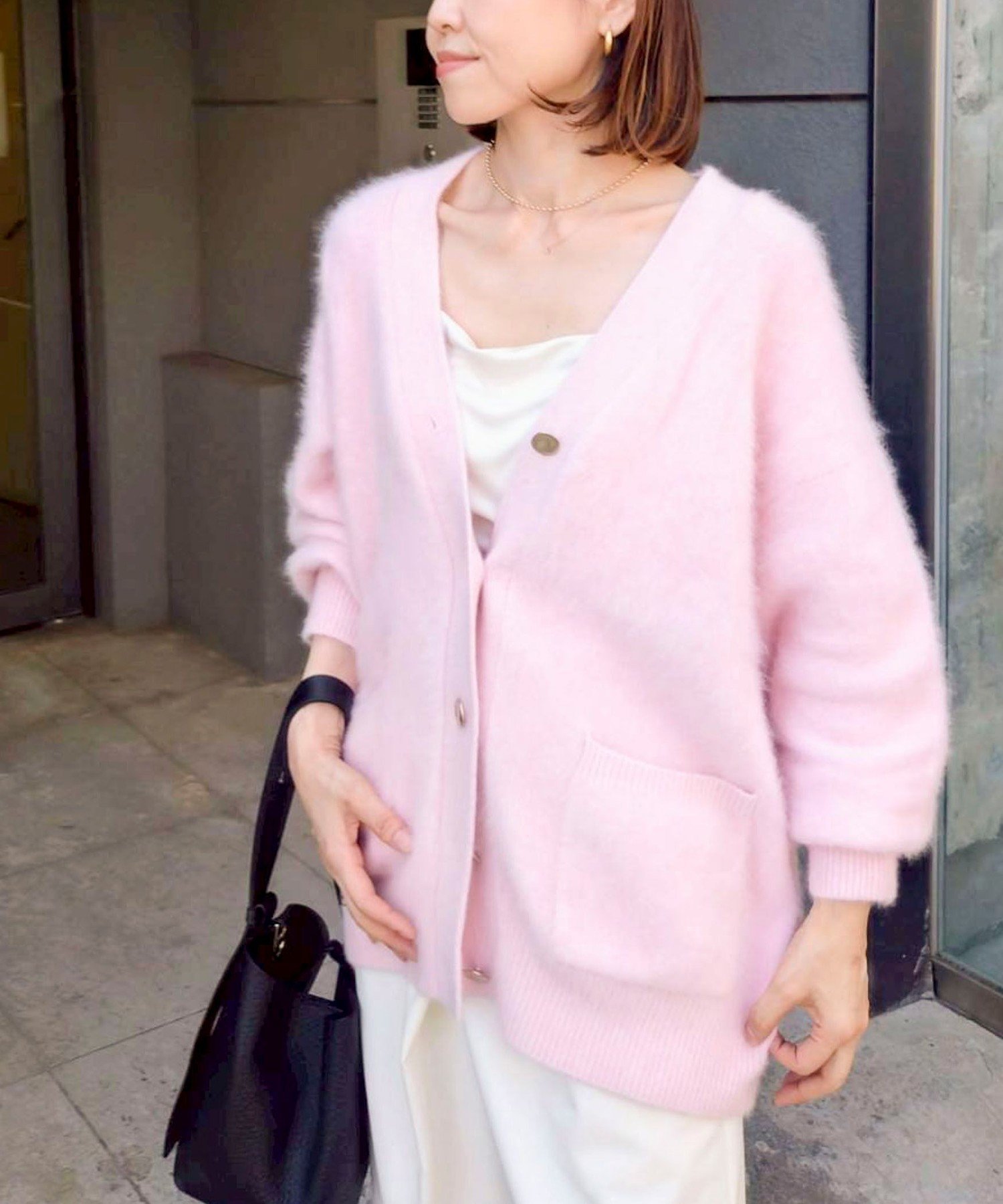 NOLLEY'S｜カシミヤ混ヘアリーVネックカーディガン | Rakuten Fashion