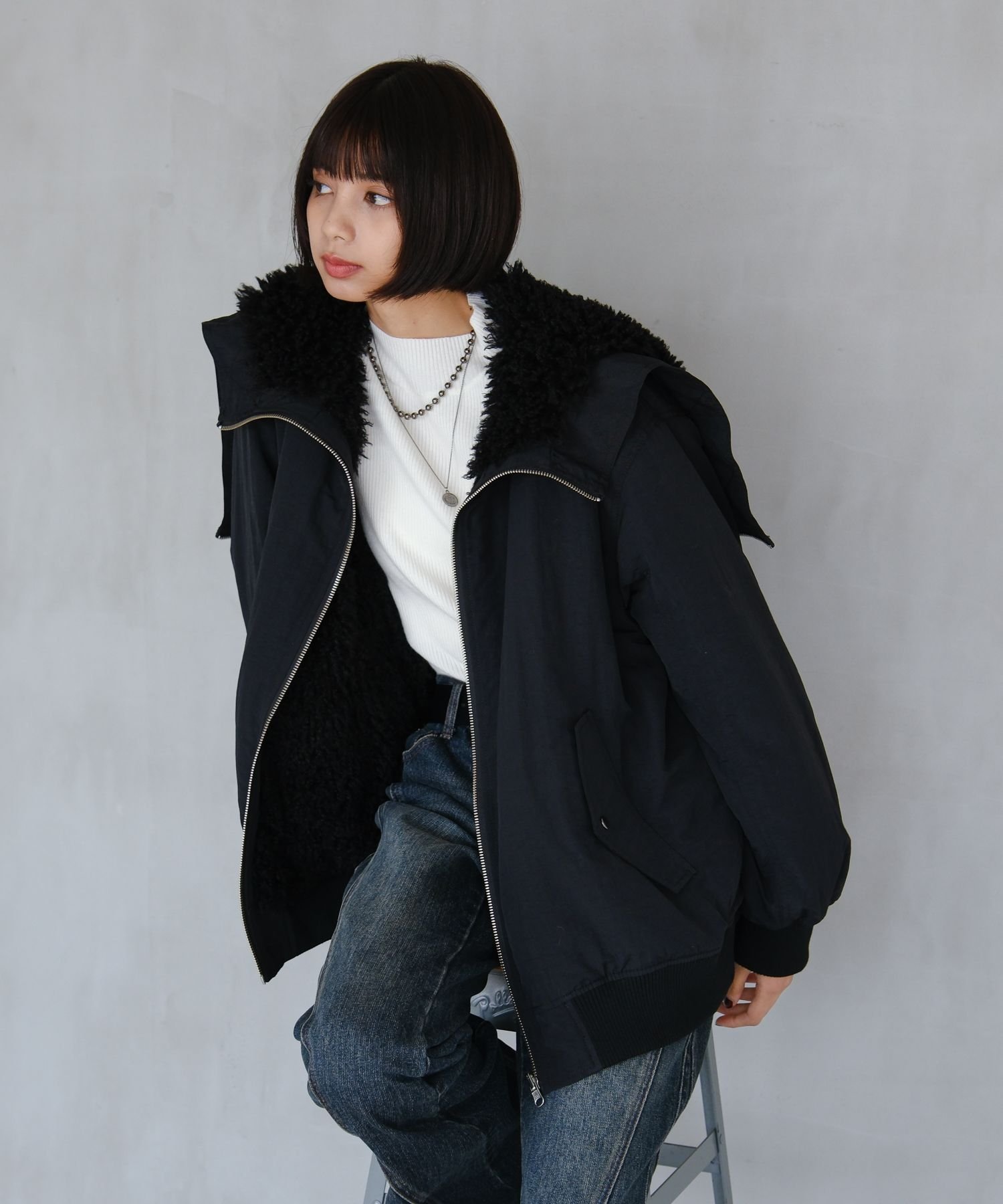 PAGEBOY｜リバーシブルファーN2B | Rakuten Fashion(楽天ファッション