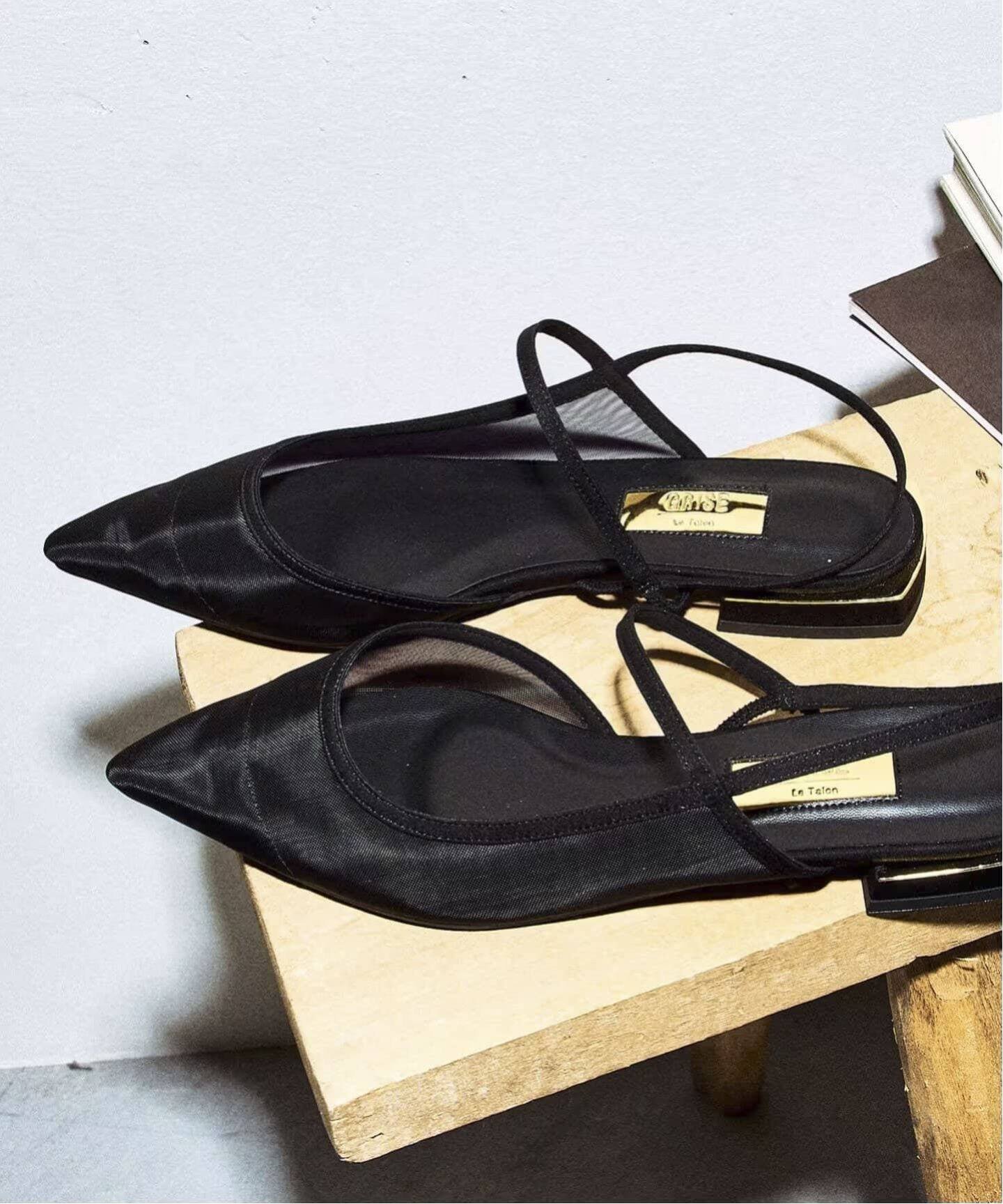 LE TALON｜《追加》GRISEポインテッドコンビストラップスリングバック