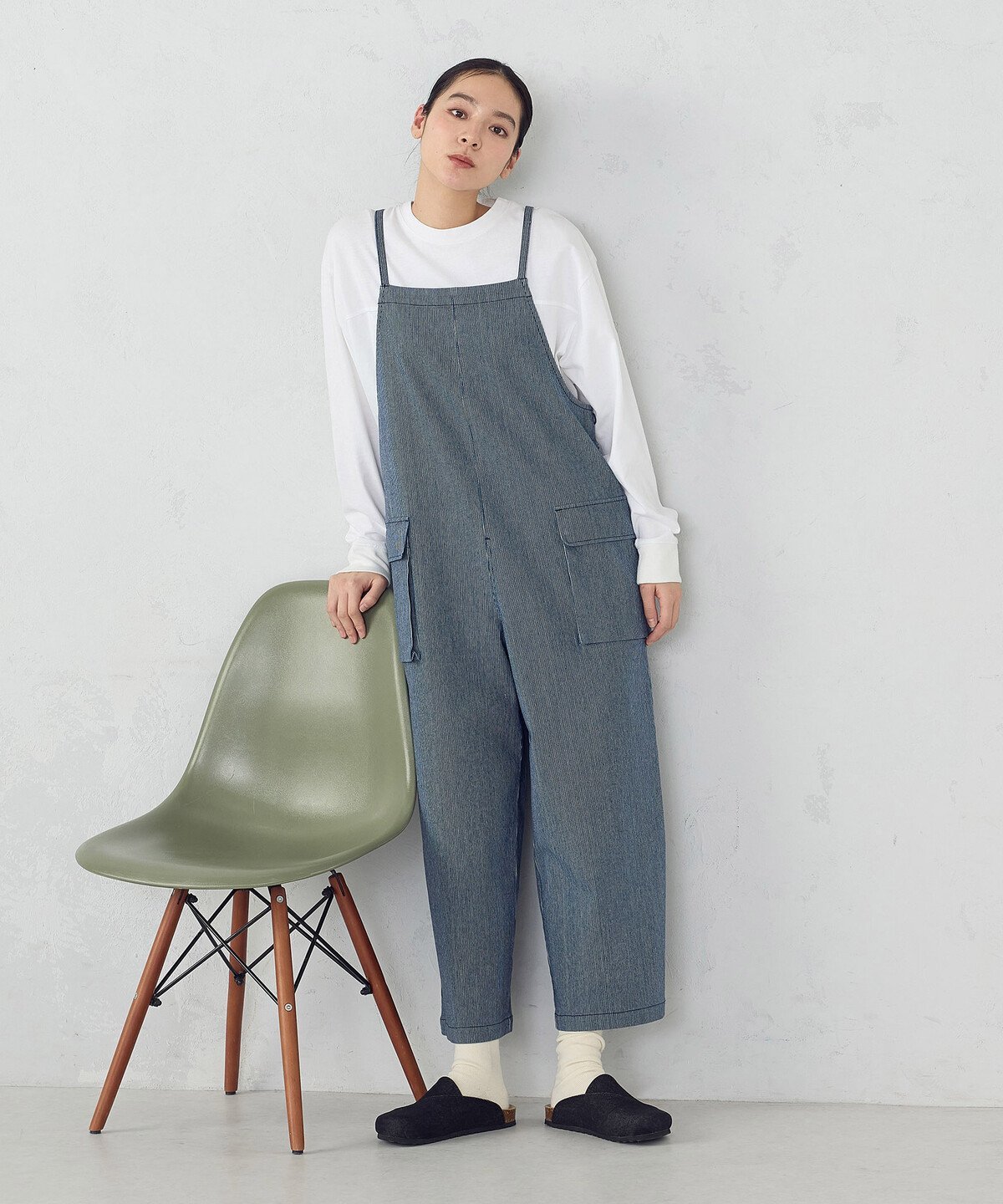 COMME CA ISM｜ヒッコリー/ツイル サロペット | Rakuten Fashion(楽天