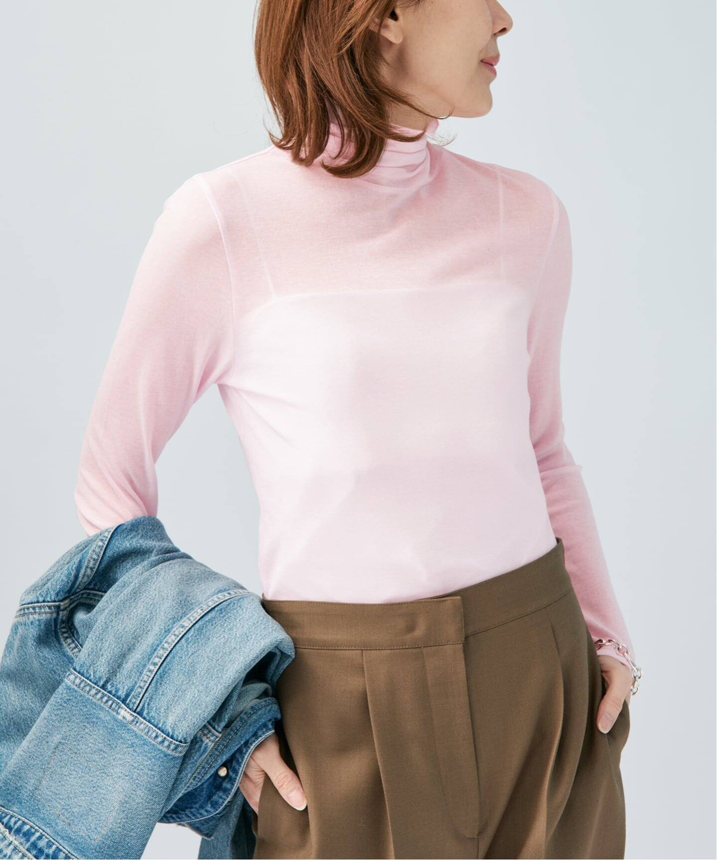 VERMEIL par iena｜シアーフライス タートルネックプルオーバー