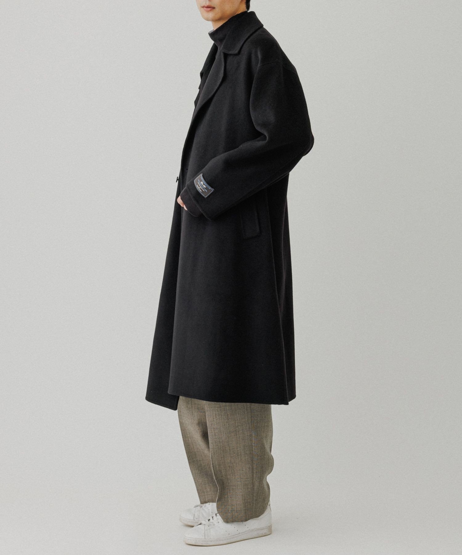 ADAM ET ROPE'｜メリノウール ダブルフェイス セミダブルコート