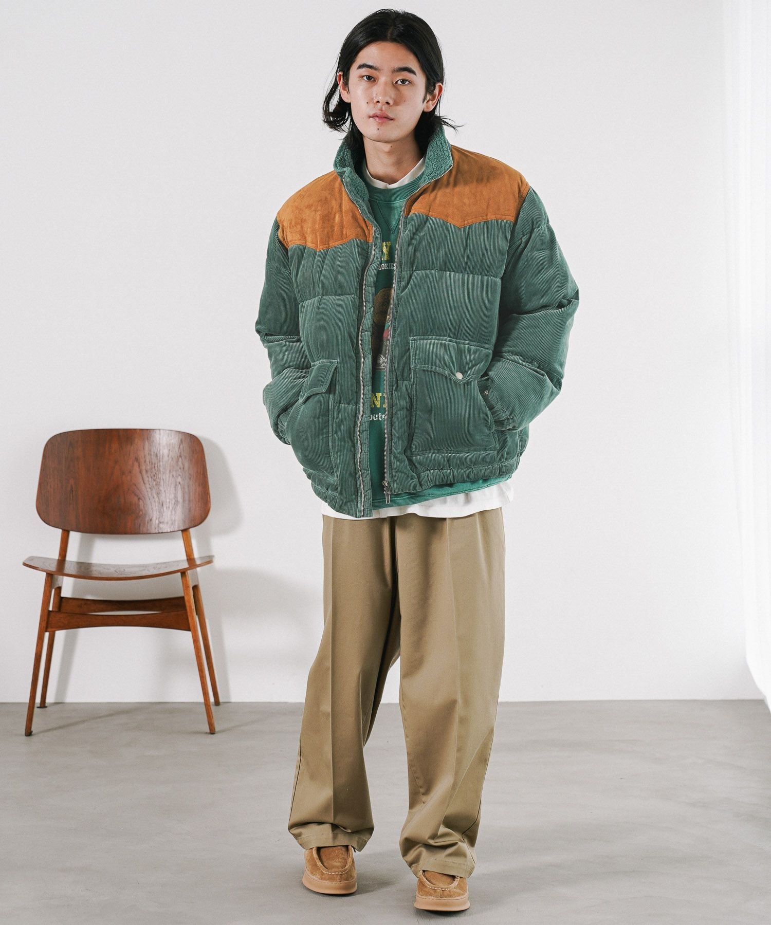 BAYFLOW｜ヴィンテージライクコーデュロイ中綿ブルゾン | Rakuten