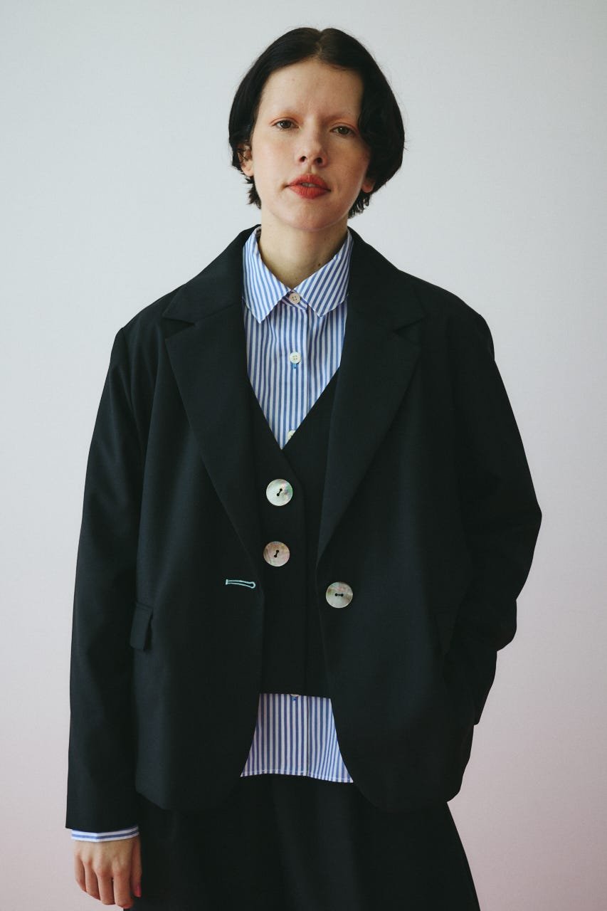 HeRIN.CYE｜Bi color asymmetry jacket | Rakuten Fashion(楽天