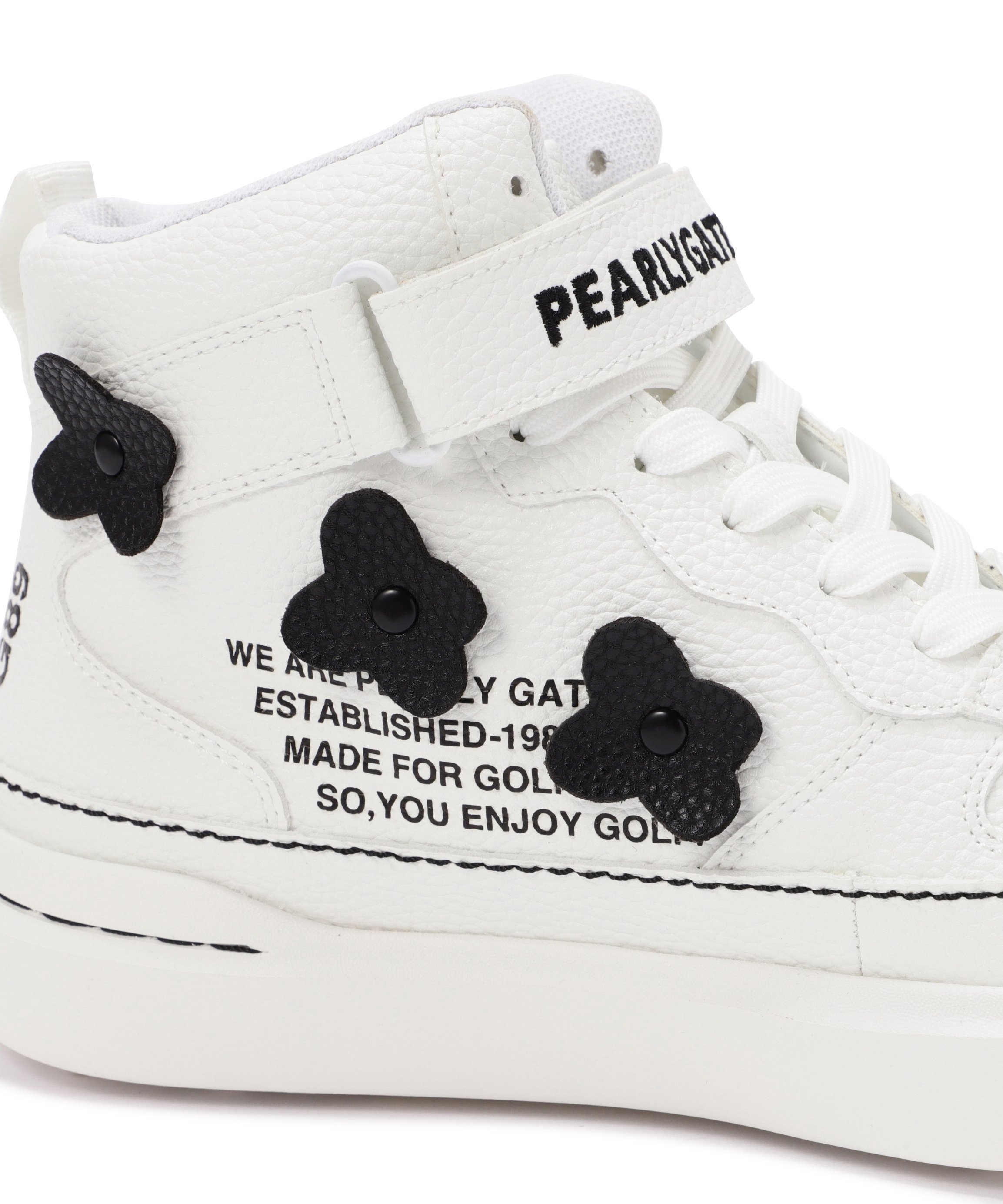 PEARLY GATES｜ロゴ×花柄ハイカットシューズ (LADIES) | Rakuten