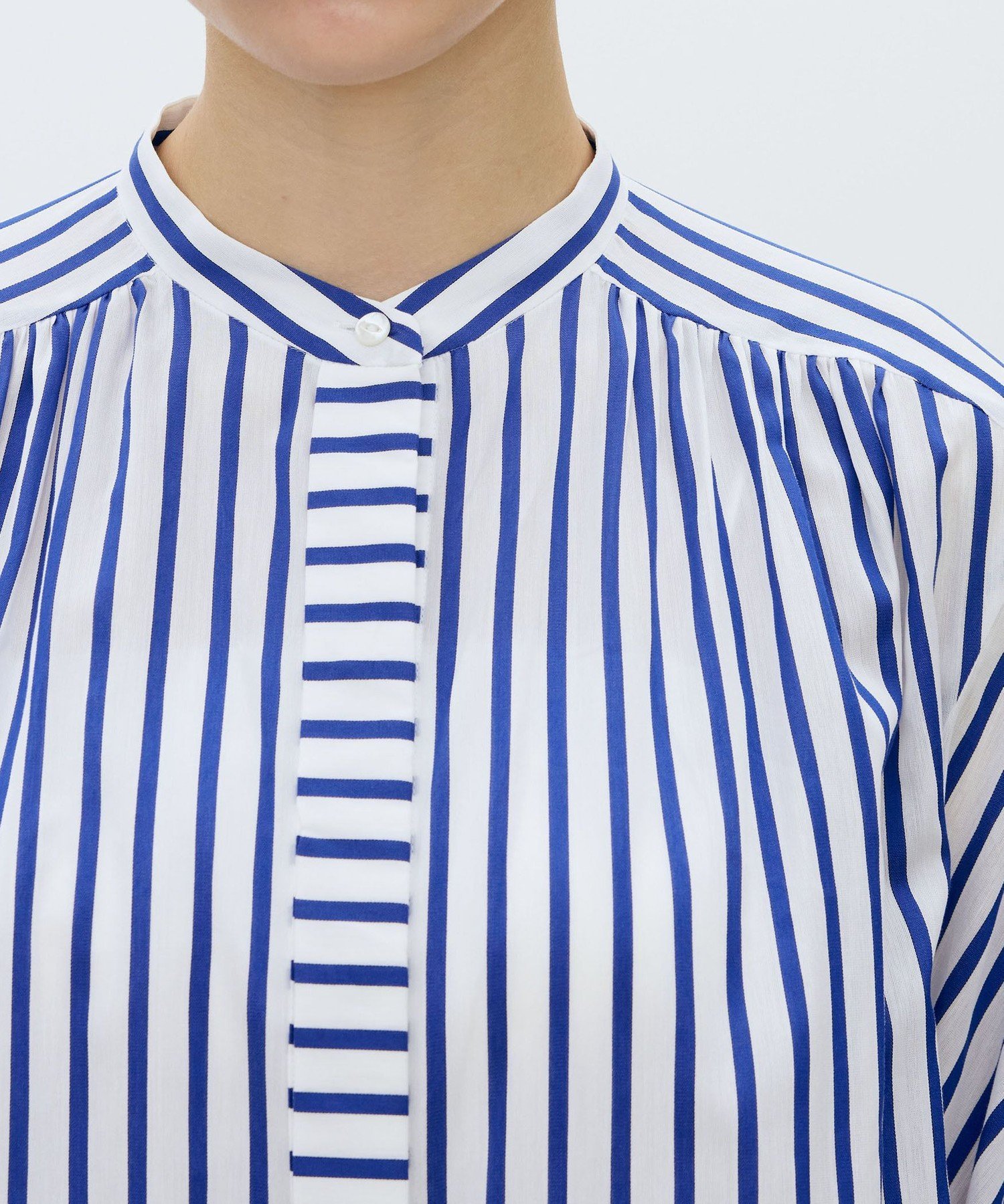 TOMORROWLAND｜トラックストライプ ギャザーブラウス | Rakuten