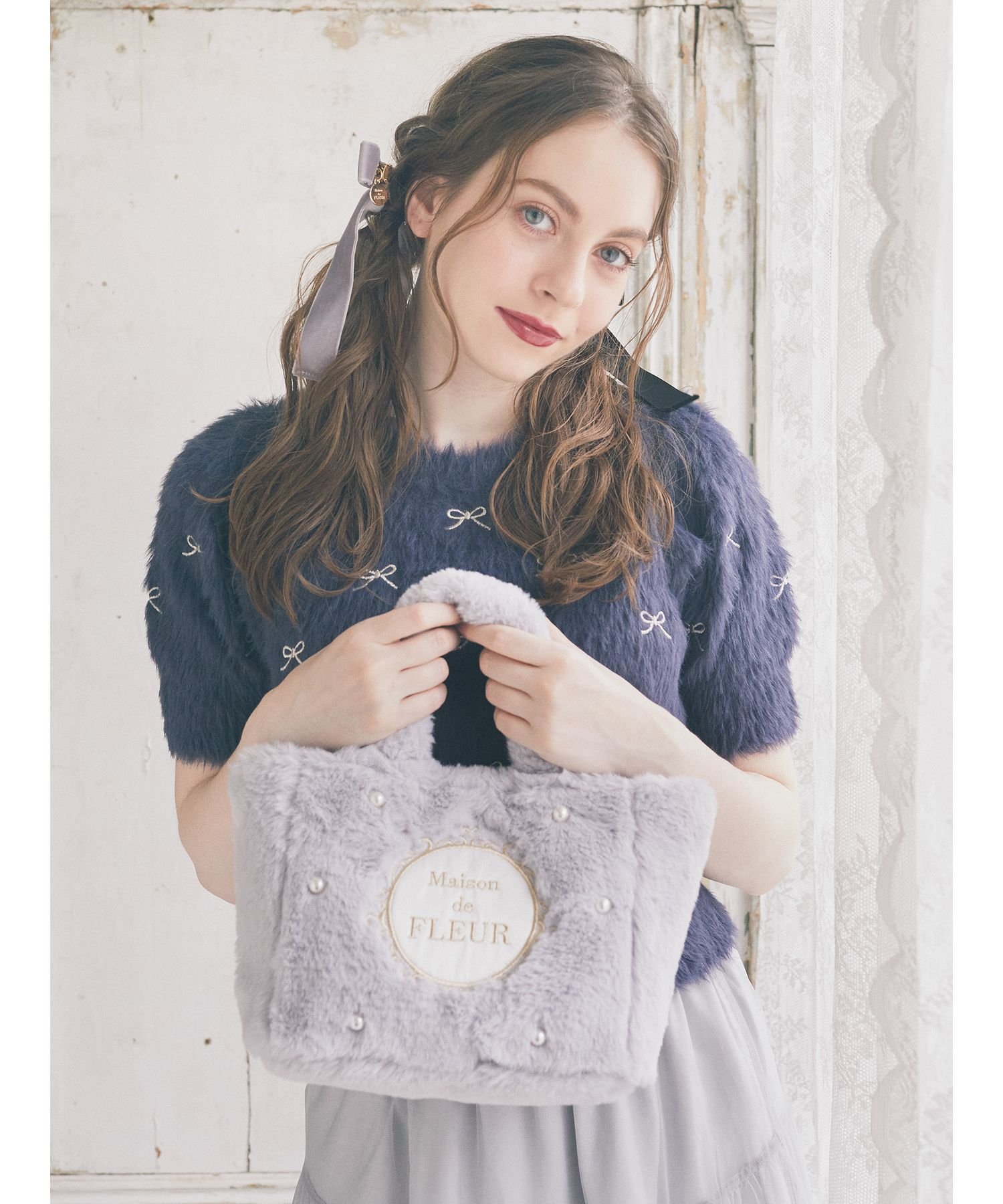 Maison de FLEUR｜EC限定 ファー2Wayトートバッグ | Rakuten Fashion