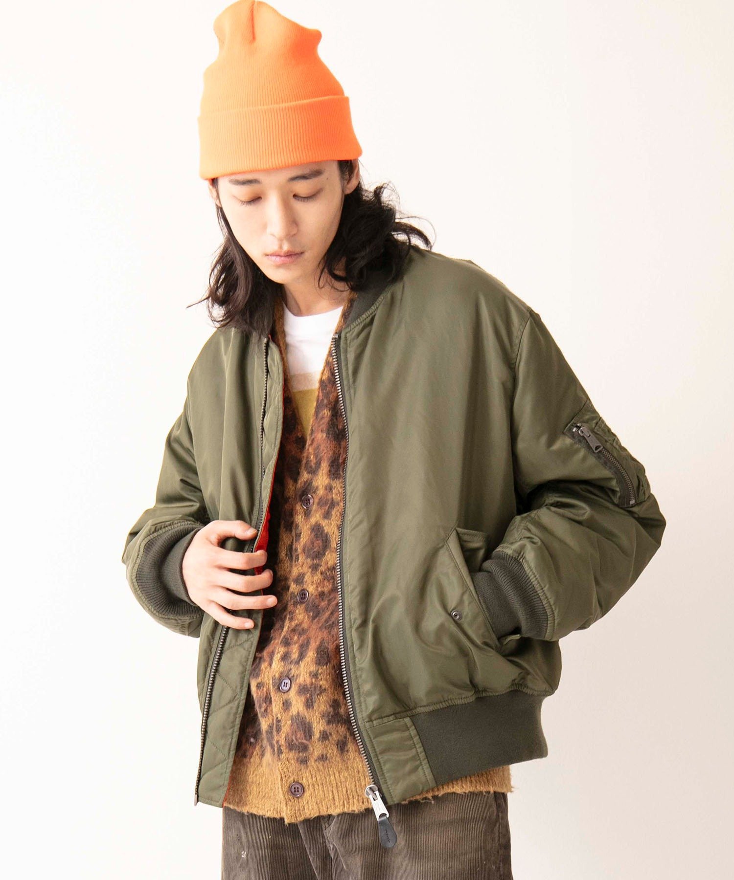 JOHNBULL ジョンブル ミリタリー中綿ジャケット LLサイズ カーキ