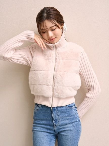 SNIDEL｜ファーニットブルゾン【カンヘウォン着用】 | Rakuten Fashion